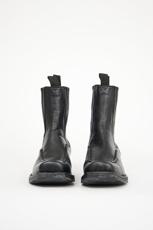 Hereu Black Leather Agulla Boot