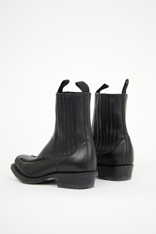 Hereu Black Leather Agulla Boot