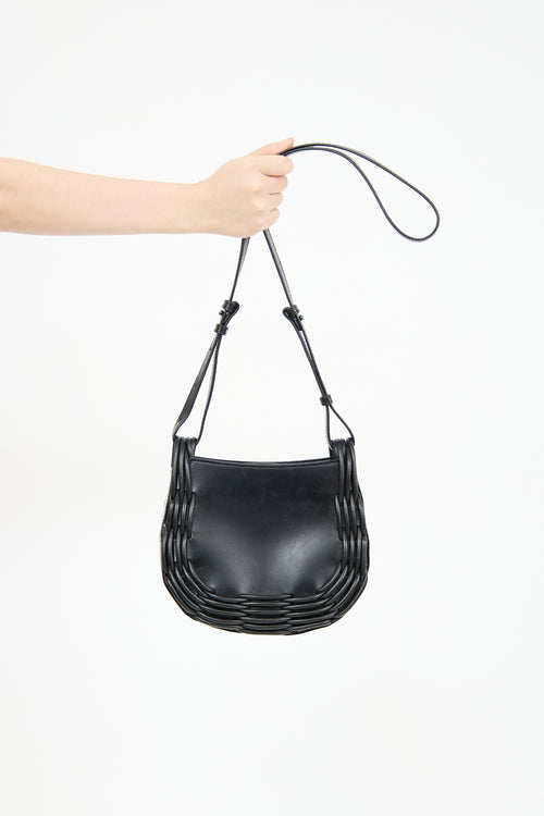 Hereu Black Leather Pinar Bag