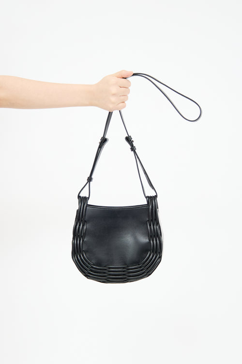 Hereu Black Leather Pinar Bag