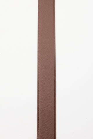 Hermès 1998 Black 
Brown Box 
Togo Belt Strap