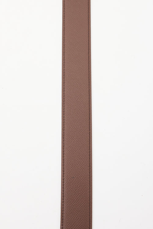 Hermès 1998 Black 
Brown Box 
Togo Belt Strap