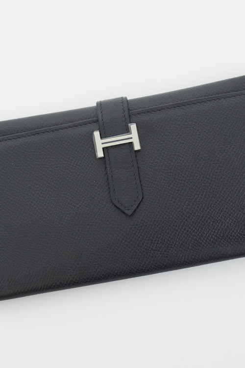 Hermès 2005 Noir Epsom Bearn Wallet