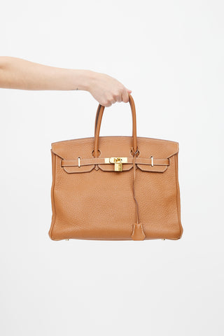 Hermès 2008 Gold Clemence Birkin 35 Bag