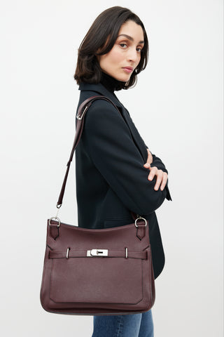 Hermès 2008 Prune Togo Jypsiere 34 Crossbody Bag