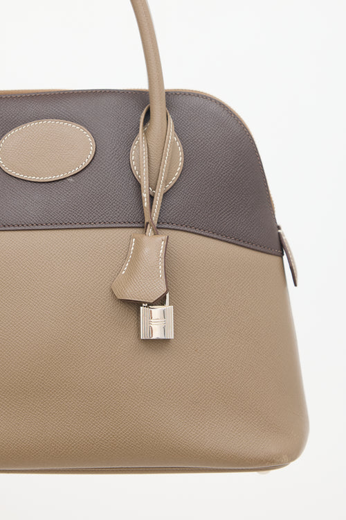 Hermès 2010 Brown Epsom Leather Bolide 30 Bag