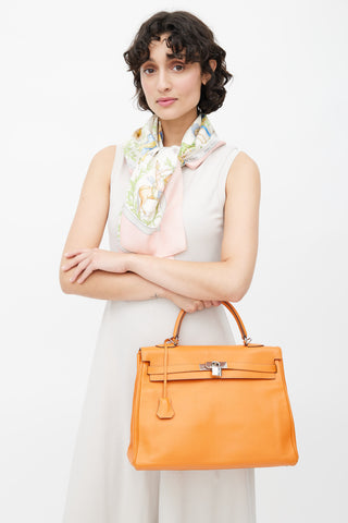 Hermès 2011 Orange H Kelly Retourne 35 Swift Bag