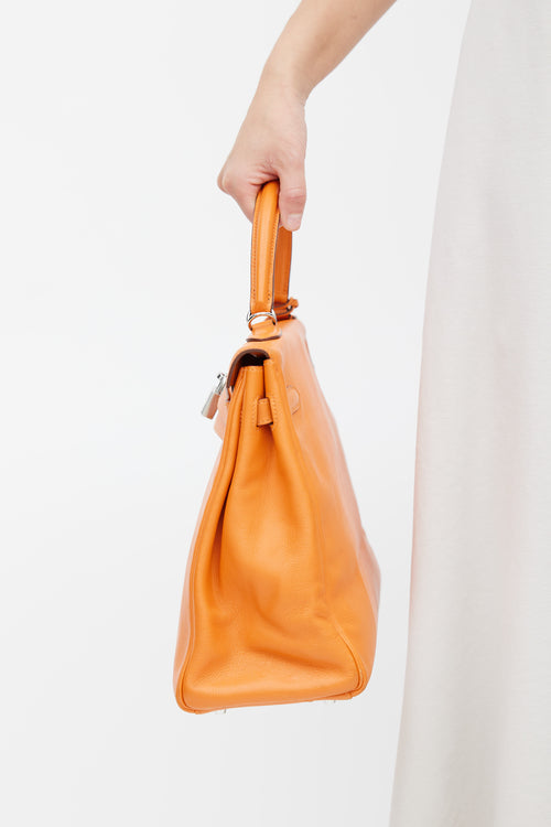 Hermès 2011 Orange H Kelly Retourne 35 Swift Bag