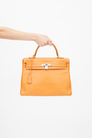 Hermès 2011 Orange H Kelly Retourne 35 Swift Bag