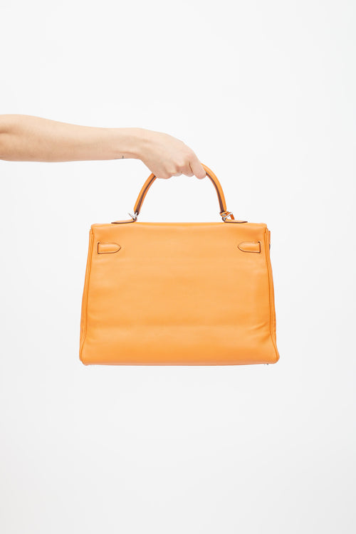 Hermès 2011 Orange H Kelly Retourne 35 Swift Bag