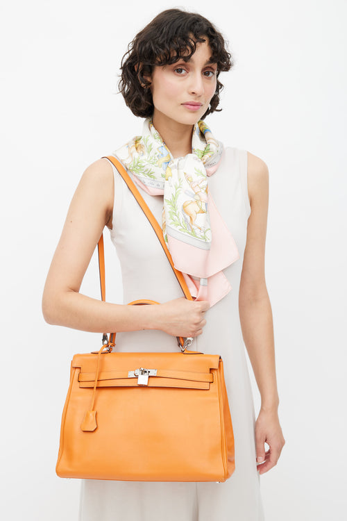 Hermès 2011 Orange H Kelly Retourne 35 Swift Bag