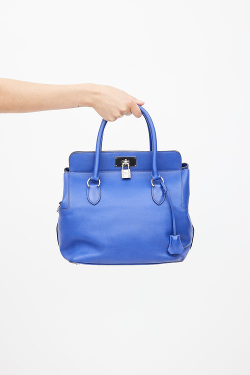 Hermès 2012 Bleu Electrique Toolbox 26 Swift Bag