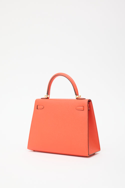 Hermès 2015 Orange Poppy Epsom Kelly Sellier 25 Bag