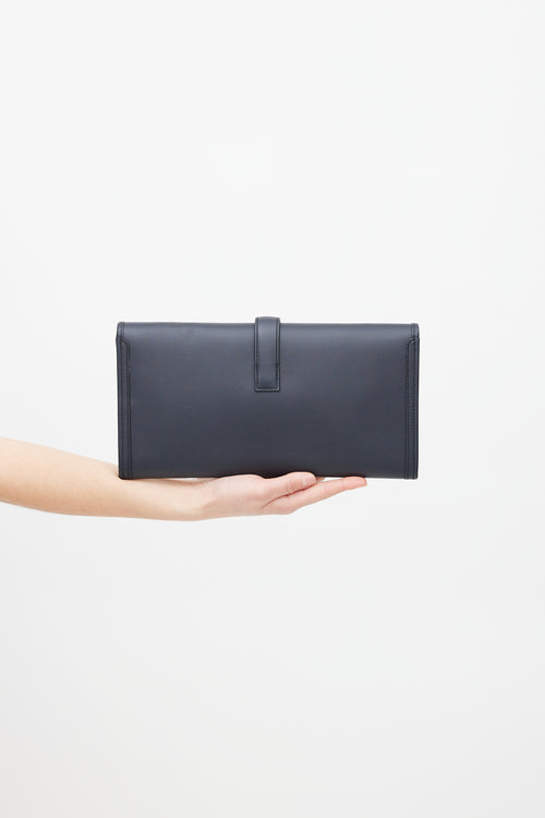 Hermès 2016 Bleu Nuit Swift Leather Jige Elan 29 Clutch