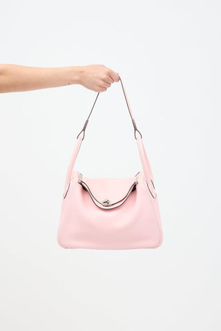 Hermès 2016 Rose Sakura Swift 
Silver Lindy 30 Bag