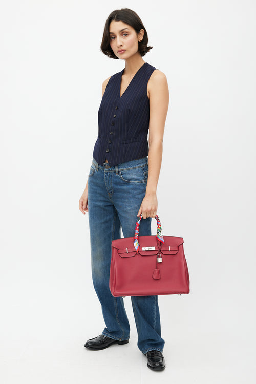 Hermès 2016 Rouge Grenat Togo Birkin 35 Bag