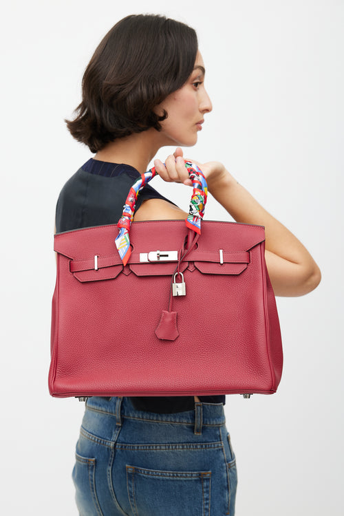 Hermès 2016 Rouge Grenat Togo Birkin 35 Bag