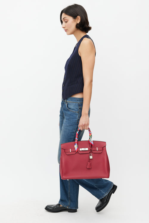 Hermès 2016 Rouge Grenat Togo Birkin 35 Bag