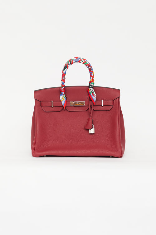 Hermès 2016 Rouge Grenat Togo Birkin 35 Bag