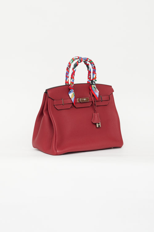 Hermès 2016 Rouge Grenat Togo Birkin 35 Bag