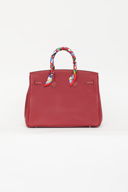 Hermès 2016 Rouge Grenat Togo Birkin 35 Bag