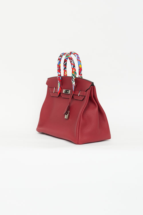 Hermès 2016 Rouge Grenat Togo Birkin 35 Bag