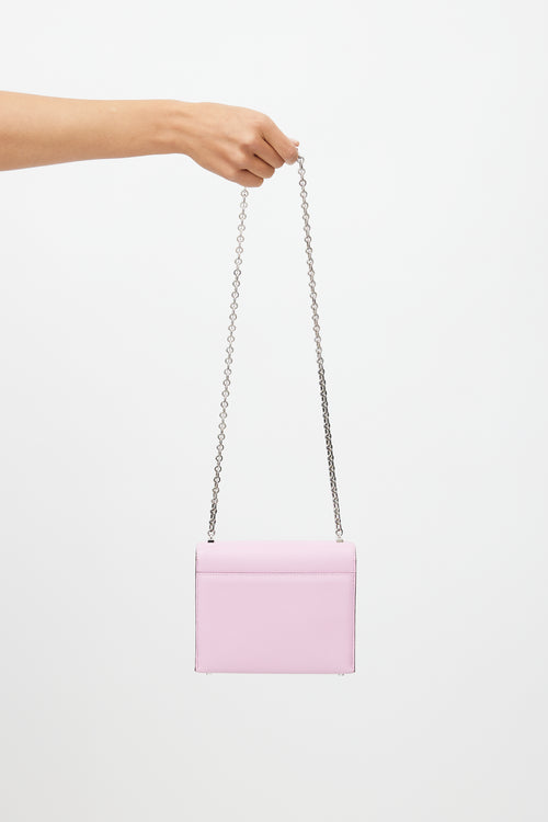 Hermès 2019 Mauve Sylvestre Chèvre Mysore Verrou Chaîne Mini Bag