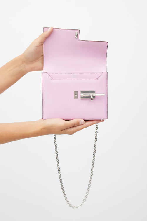 Hermès 2019 Mauve Sylvestre Chèvre Mysore Verrou Chaîne Mini Bag