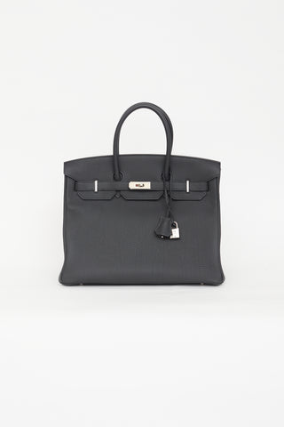 Hermès 2020 Bleu Nuit Togo Birkin 35 Bag