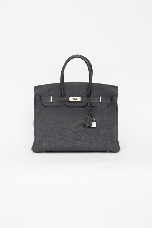 Hermès 2020 Bleu Nuit Togo Birkin 35 Bag