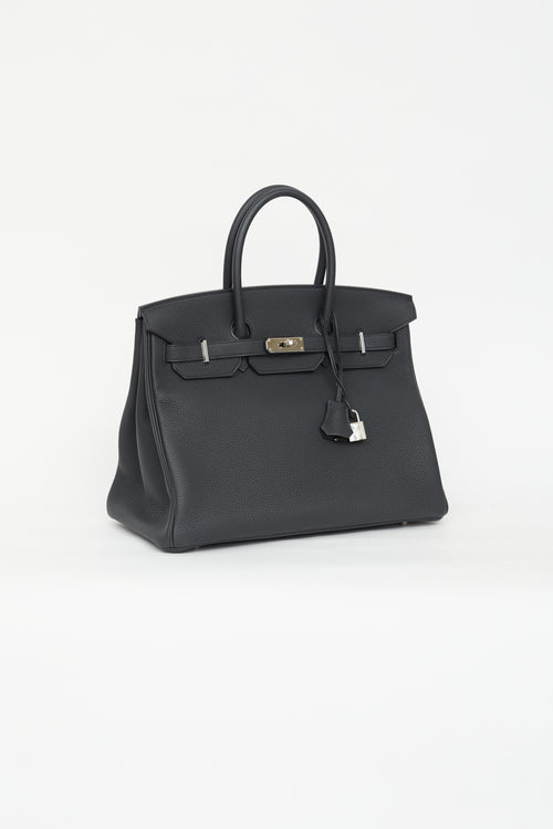 Hermès 2020 Bleu Nuit Togo Birkin 35 Bag