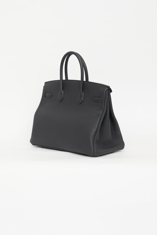 Hermès 2020 Bleu Nuit Togo Birkin 35 Bag