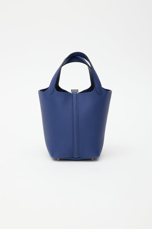 Hermès 2022 Bleu Saphir Picotin Lock 18 Bag