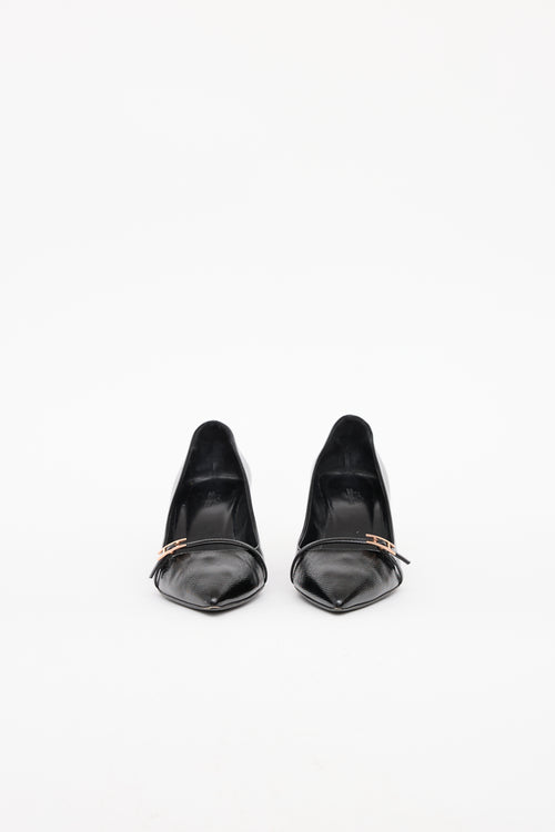 Hermès Black Patent Epsom Lauren Heel