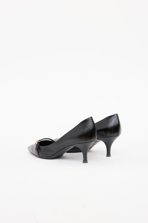 Hermès Black Patent Epsom Lauren Heel