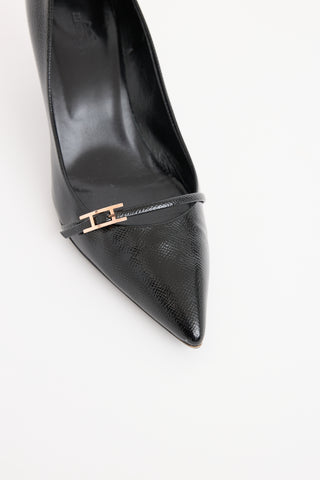 Hermès Black Patent Epsom Lauren Heel