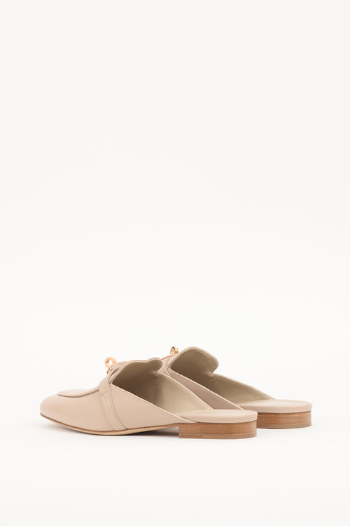 Hermès Beige Leather Oz Buckle Mule