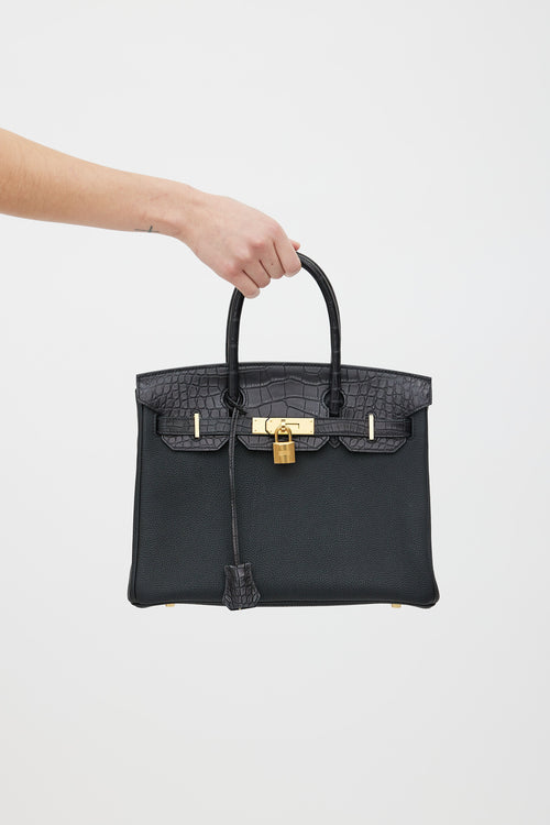 Hermès 2020 Noir Togo 
Exotic Leather Birkin 30 Touch Bag