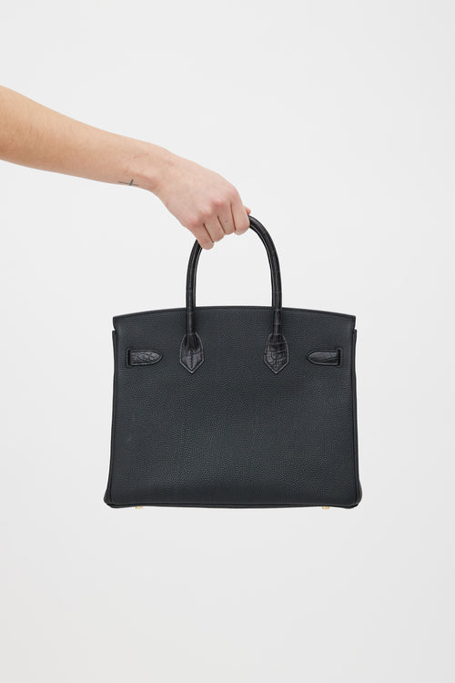 Hermès 2020 Noir Togo 
Exotic Leather Birkin 30 Touch Bag