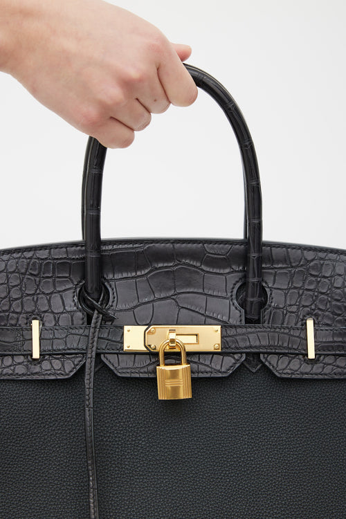 Hermès 2020 Noir Togo 
Exotic Leather Birkin 30 Touch Bag