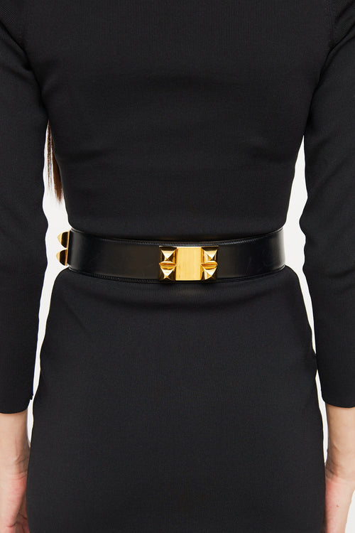 Hermès Noir Collier De Chien Belt