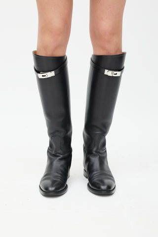 Hermès Black Leather Jumping Boot