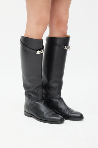 Hermès Black Leather Jumping Boot