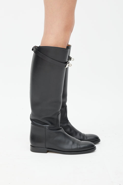 Hermès Black Leather Jumping Boot