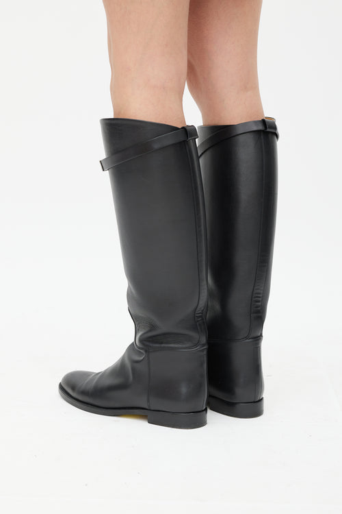 Hermès Black Leather Jumping Boot