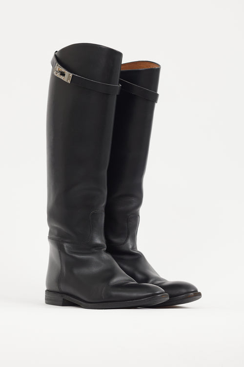 Hermès Black Leather Jumping Boot