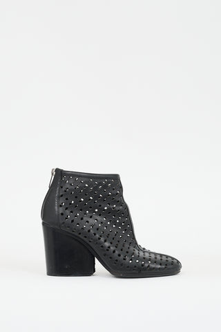 Hermès Black Leather Laser Cut Milady Bootie