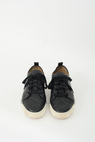 Hermès Black 
White Leather Sneaker