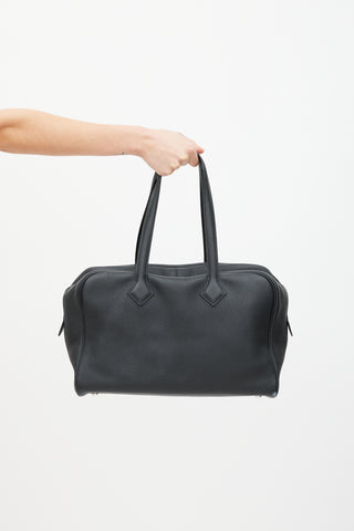 Hermès Black Victoria II 35 Bag