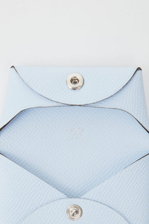 Hermès Bleu Brume Epsom Bastia Coin Purse